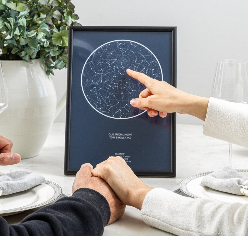 Black frame on a table