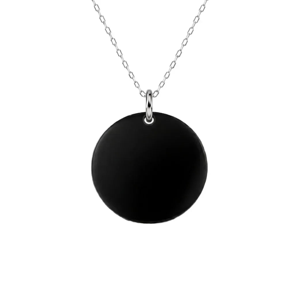 Round black pendant