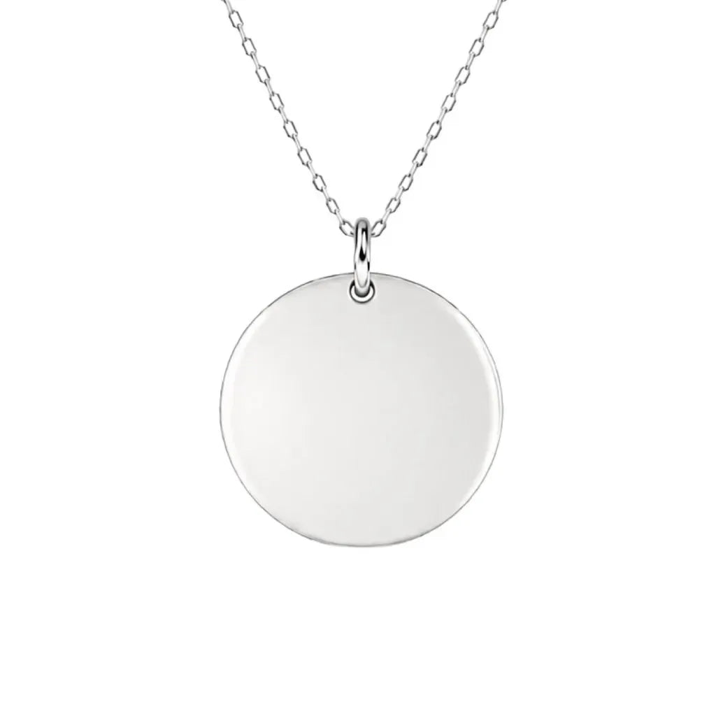 Round silver pendant