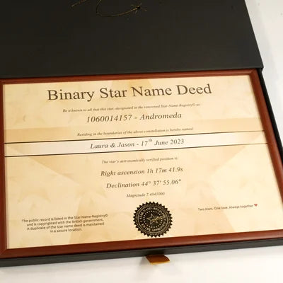 Name a Star Signature Set with framed star certificate