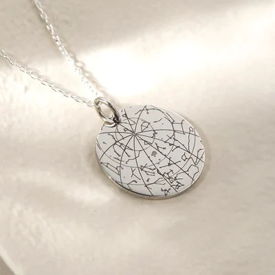 Name a Star Ultimate Set with silver star map pendant