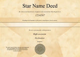 Sample star name certificate