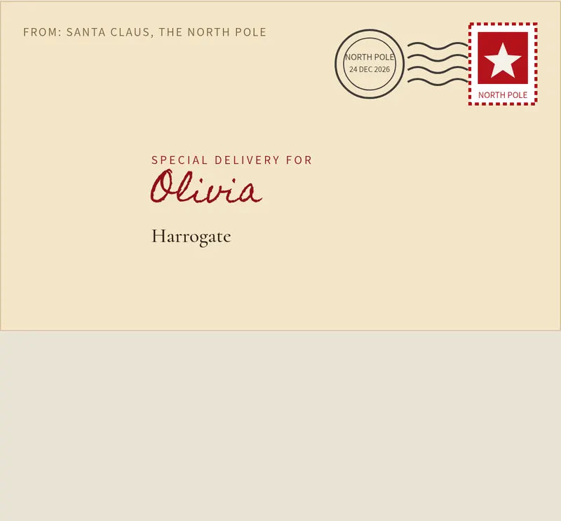 Personalised North Pole envelope for a letter from Santa
