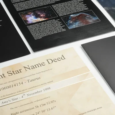 Name a Star Gift Folio with star name deed
